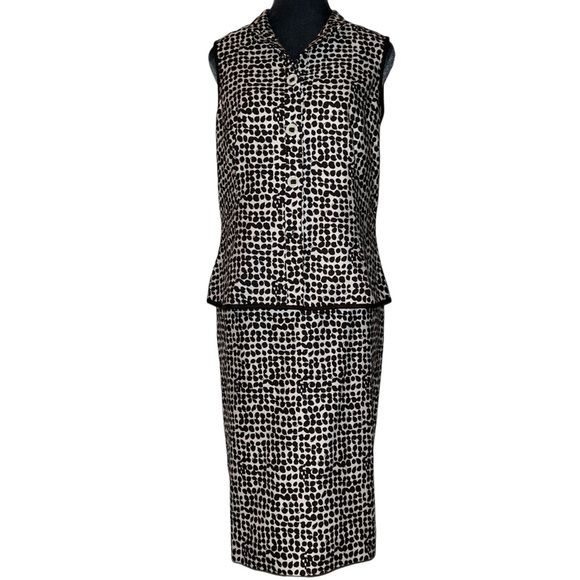 Carlisle Dresses & Skirts - Carlisle two piece skirt set cotton silk blend button down top straight skirt